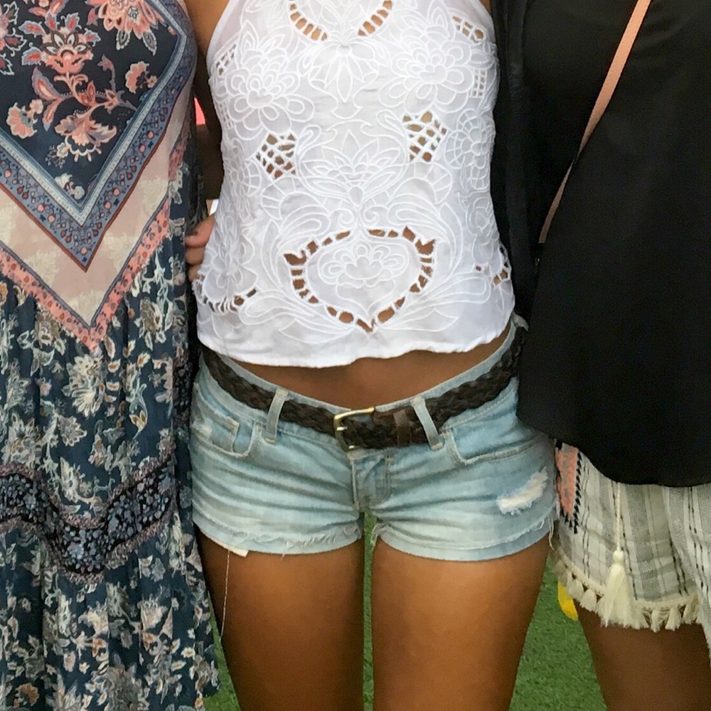 Abercrombie Kids Light Wash Denim Shorts